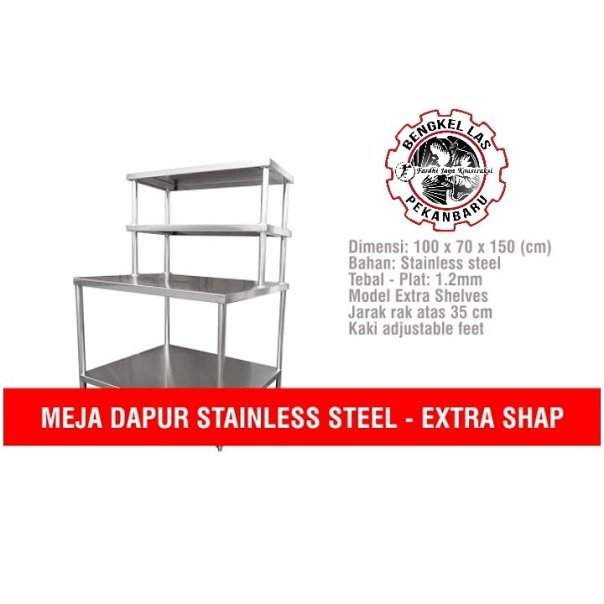 Meja  kerja dapur stainless  stainless  steel Pekanbaru 